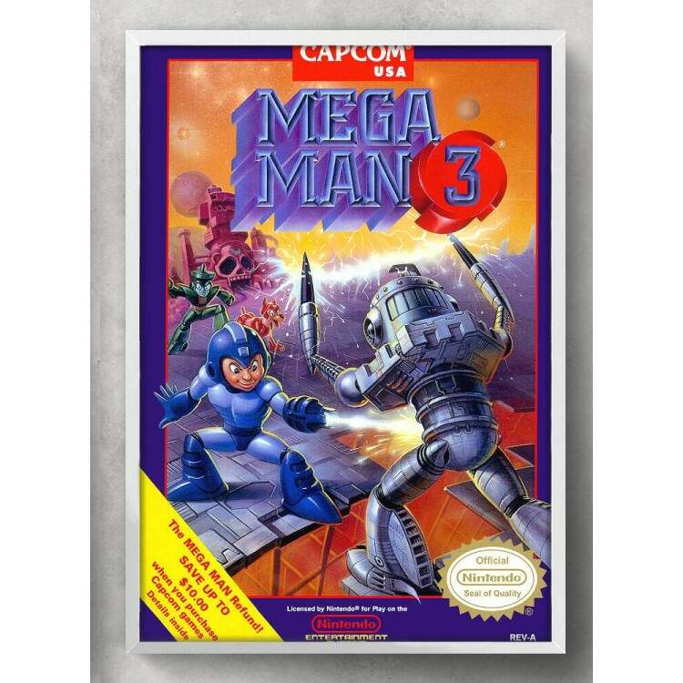 Quadro Decorativo Geek Capa Mega Man