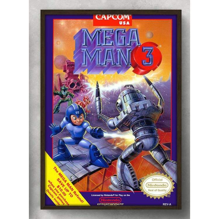 Quadro Decorativo Geek Capa Mega Man