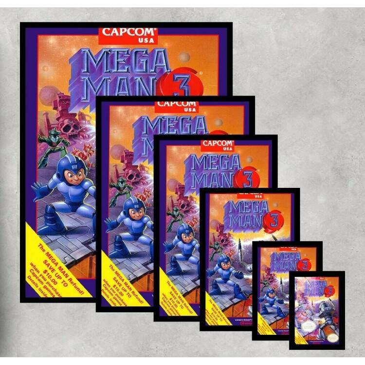 Quadro Decorativo Geek Capa Mega Man