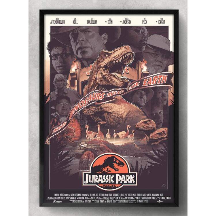 Quadro Decorativo Geek Capa Jurassic Park