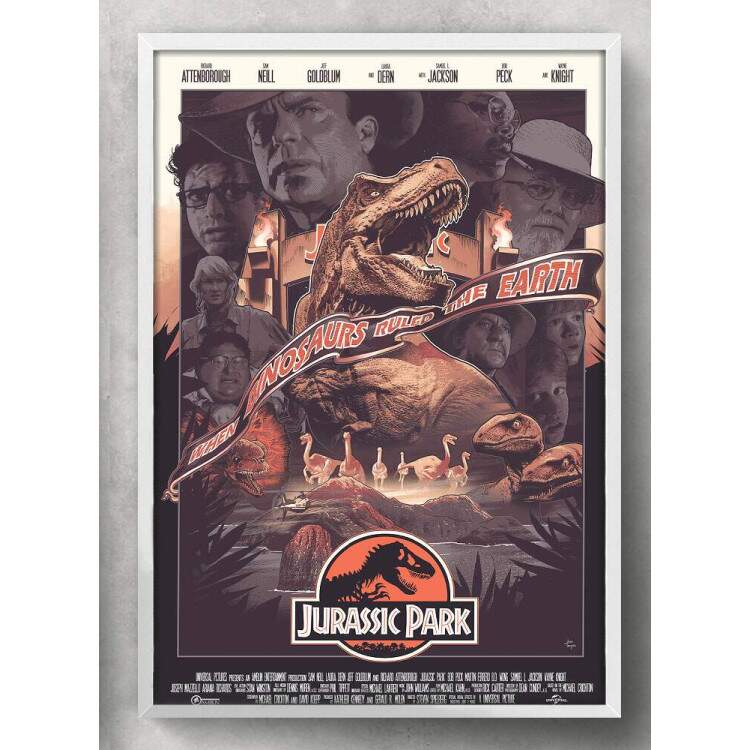 Quadro Decorativo Geek Capa Jurassic Park