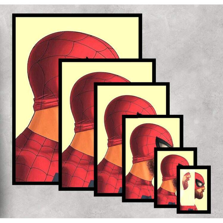 Quadro Decorativo Geek Homem Aranha de Barba