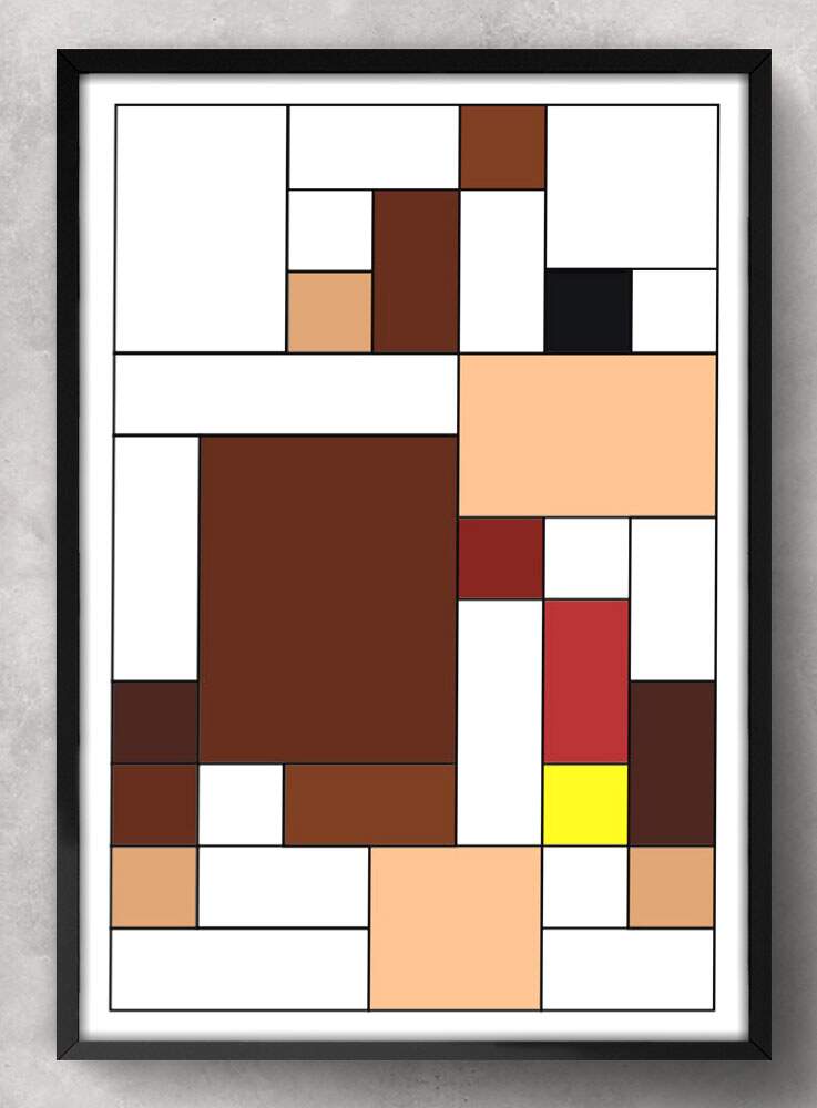 Quadro Decorativo Geek Donkey Kong Geometrico