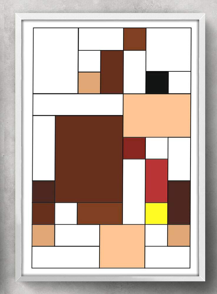 Quadro Decorativo Geek Donkey Kong Geometrico