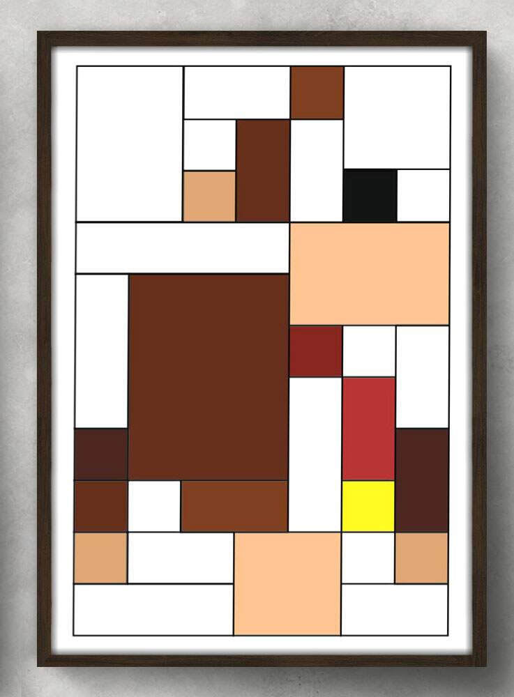 Quadro Decorativo Geek Donkey Kong Geometrico