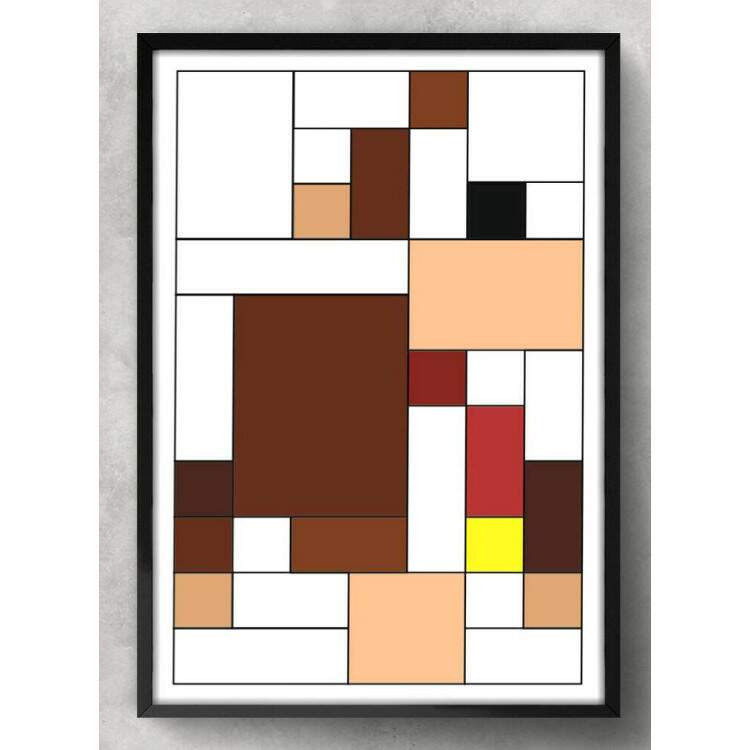 Quadro Decorativo Geek Donkey Kong Geometrico