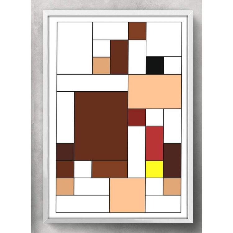 Quadro Decorativo Geek Donkey Kong Geometrico