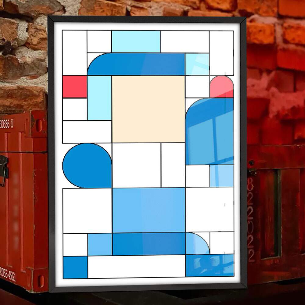 Quadro Decorativo Geek Mega Man Geometrico