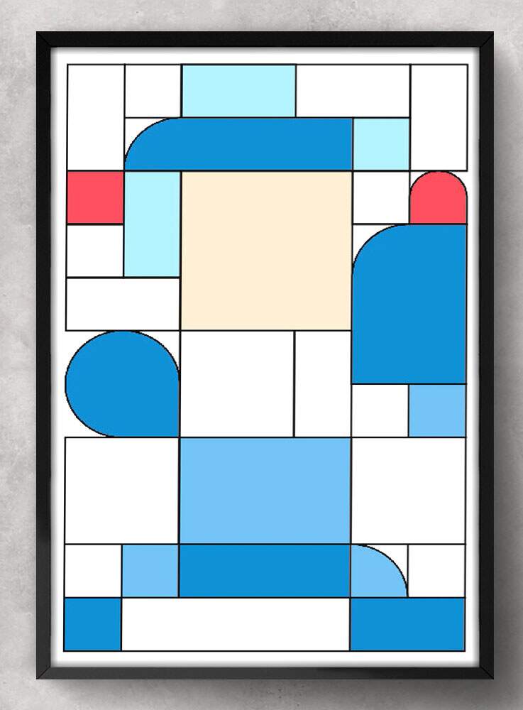 Quadro Decorativo Geek Mega Man Geometrico