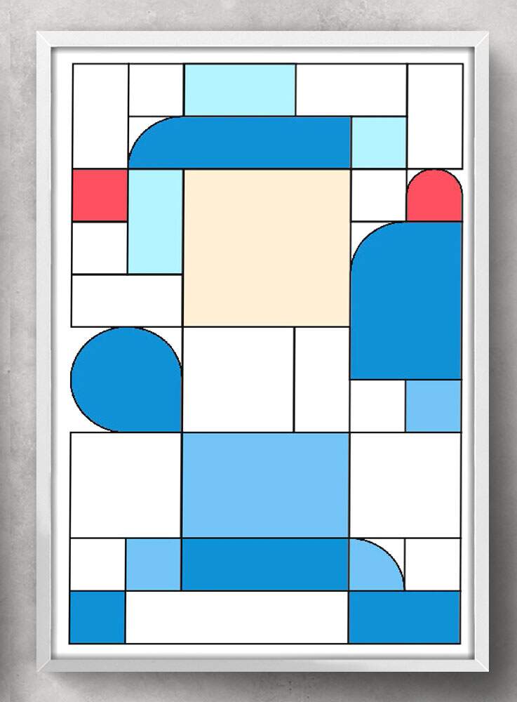 Quadro Decorativo Geek Mega Man Geometrico