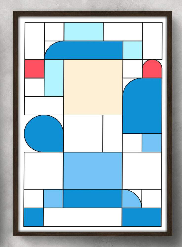 Quadro Decorativo Geek Mega Man Geometrico