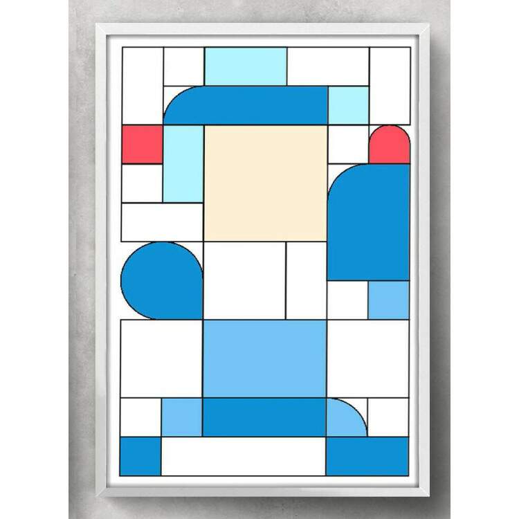 Quadro Decorativo Geek Mega Man Geometrico