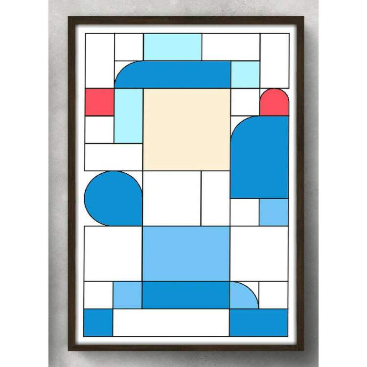 Quadro Decorativo Geek Mega Man Geometrico