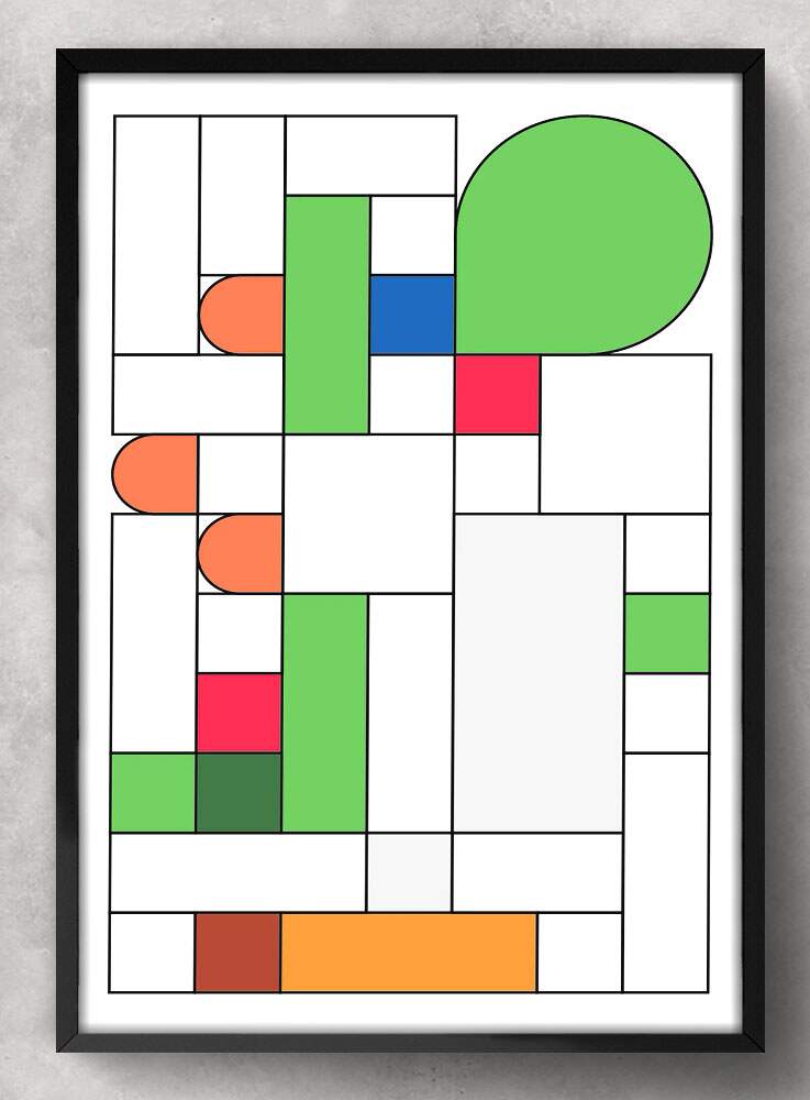 Quadro Decorativo Geek Yoshi Geometrico