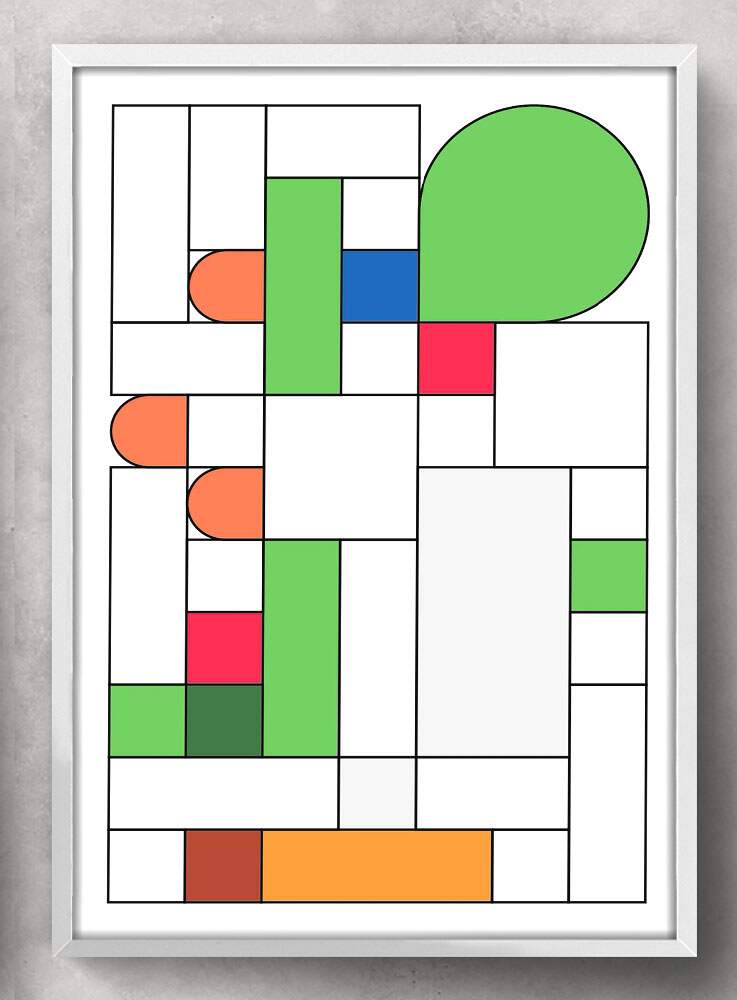 Quadro Decorativo Geek Yoshi Geometrico