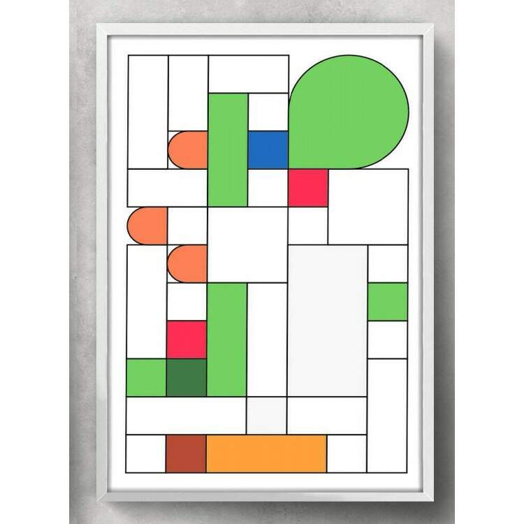 Quadro Decorativo Geek Yoshi Geometrico