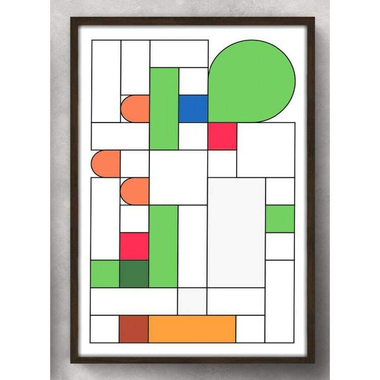 Quadro Decorativo Geek Yoshi Geometrico