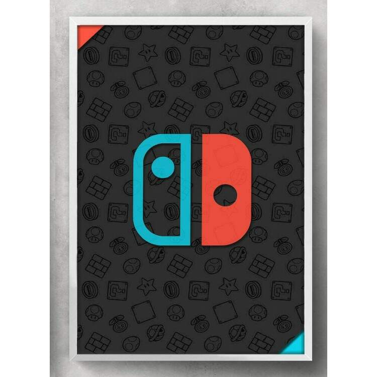 Quadro Decorativo Geek Smbolo Nintendo