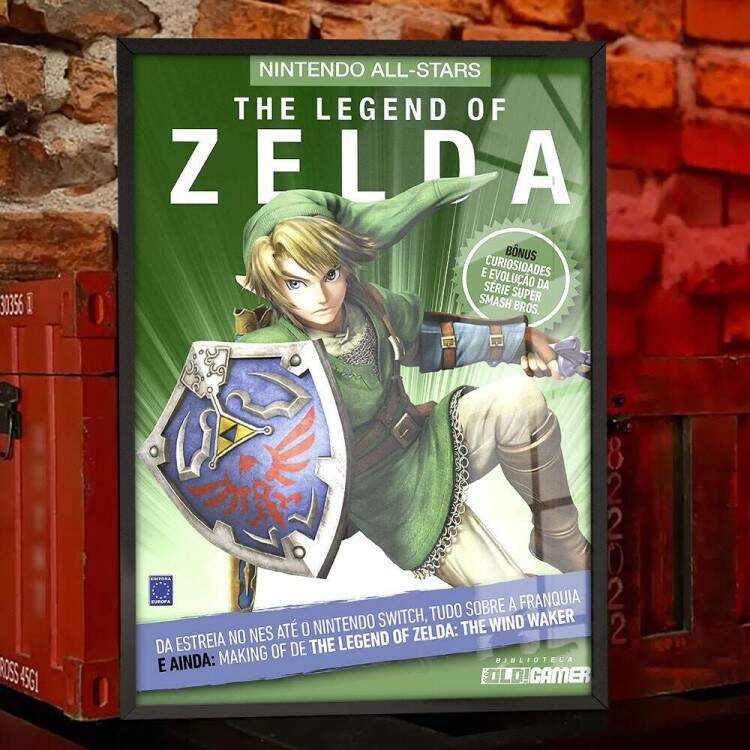 Quadro Decorativo Geek Capa Revista Zelda