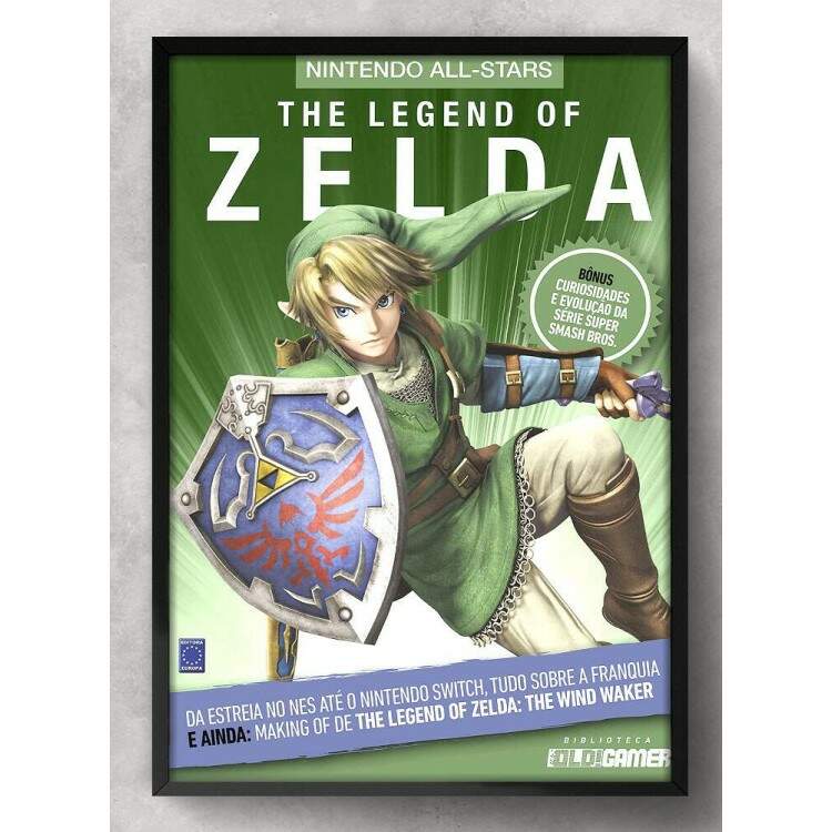 Quadro Decorativo Geek Capa Revista Zelda