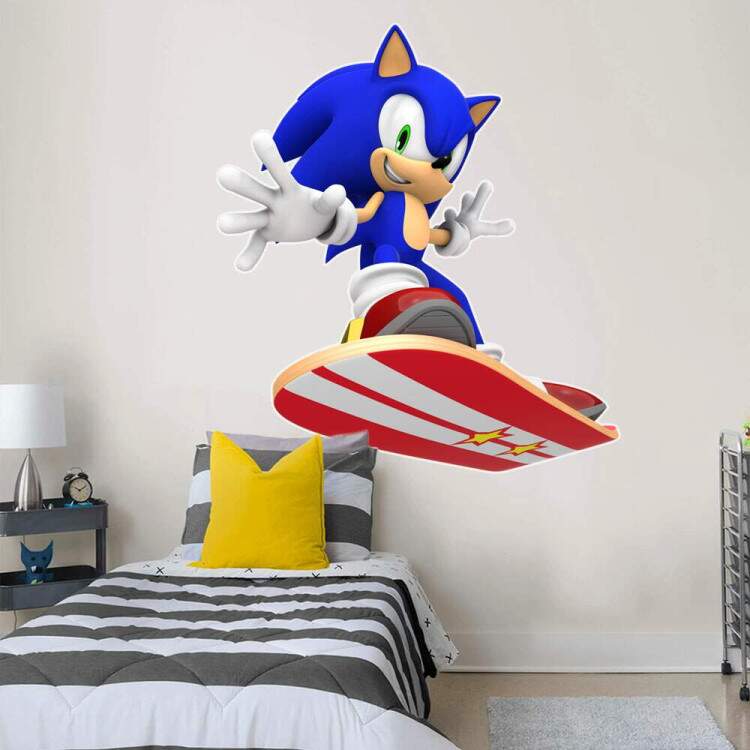 Adesivo de Parede Sonic Surfando