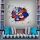Adesivo de Parede Buraco Falso Branco Sonic Mod 3