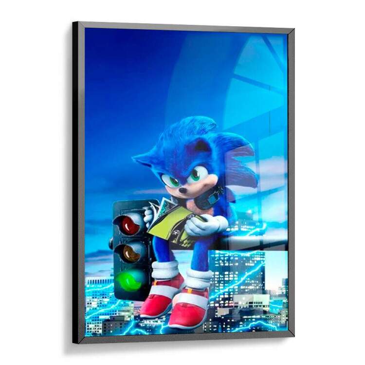 Quadro Decorativo Geek Sonic no Semforo