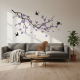 Adesivo de Parede Floral Galho, Folhas e P�ssaros
