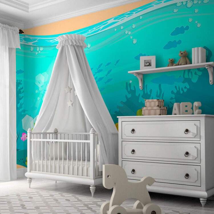 Papel de Parede Peixes Nadando no Mar Mod 02 MP