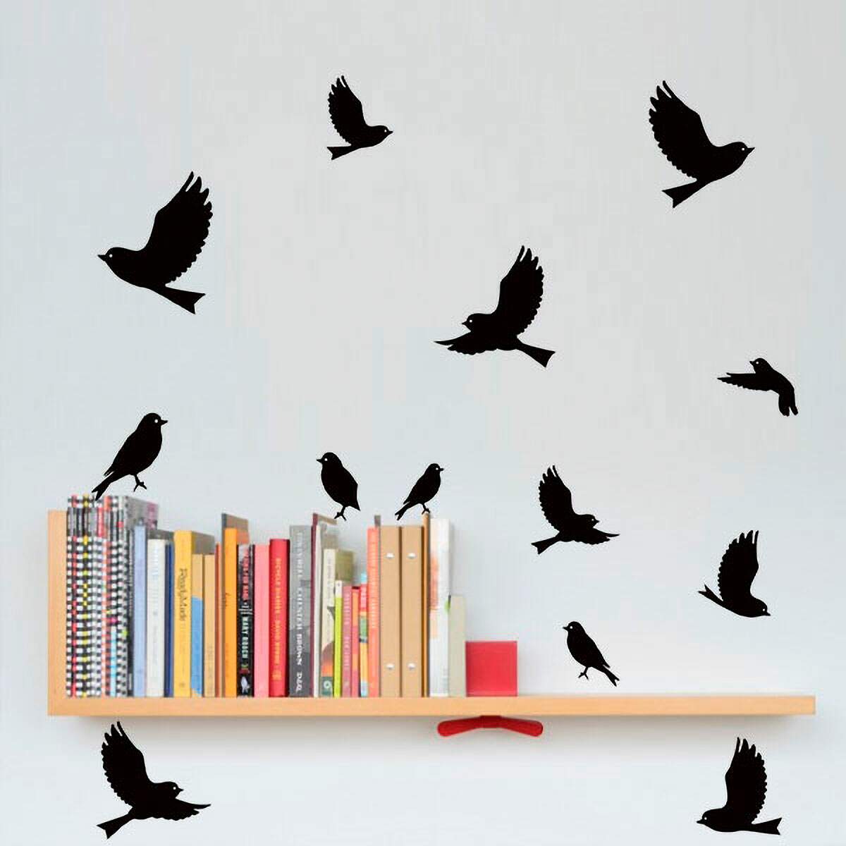 Adesivo de Parede Animais Silhueta de Passaros