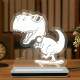 Lumin�ria de Led e Acr�lico Dino de Skate