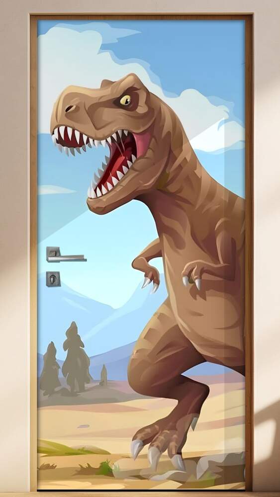 Adesivo Para Porta Dinossauro Rex
