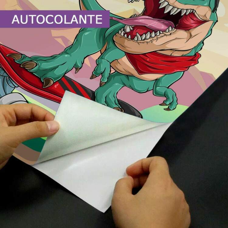 Adesivo Para Porta Dinossauro T Rex De Skate