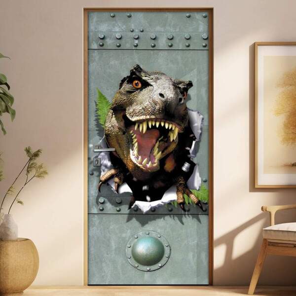 Adesivo Para Porta T Rex Porta Metal Efeito
