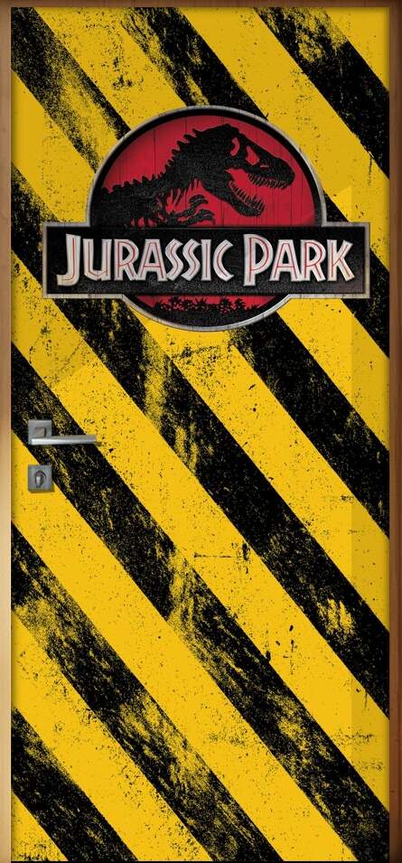 Adesivo para Porta Faixa Aviso Jurassic Park