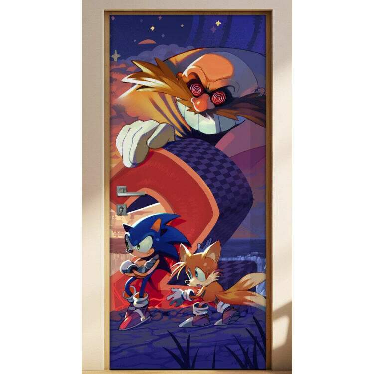 Adesivo para Porta Desenho Sonic 2