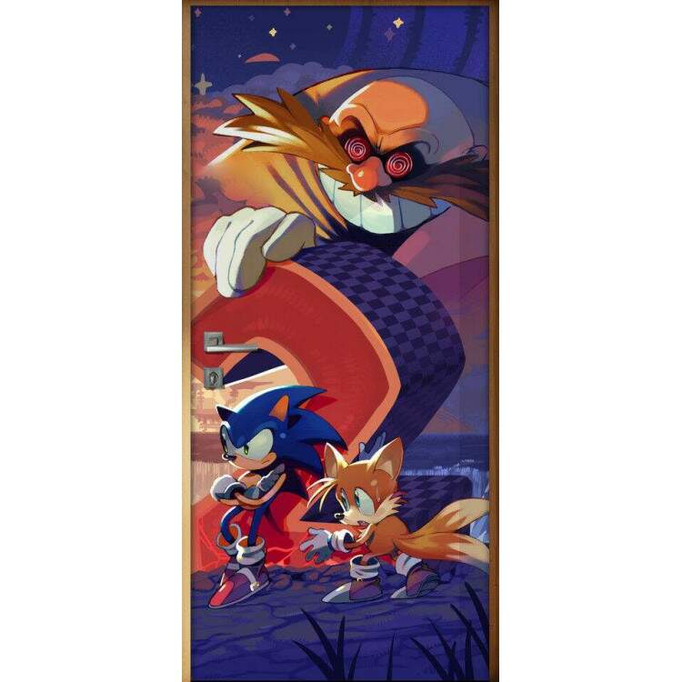 Adesivo para Porta Desenho Sonic 2