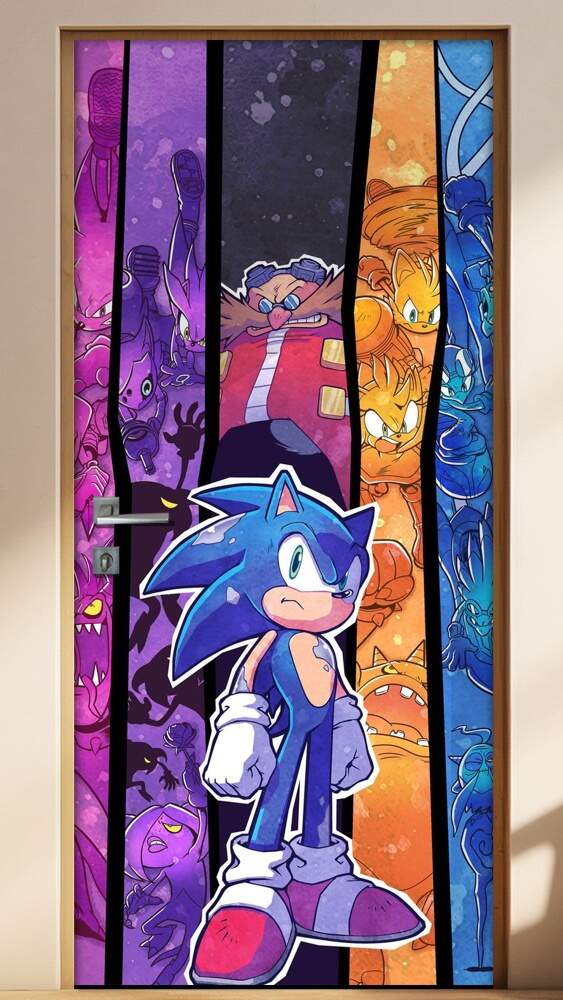 Adesivo para Porta Sonic Vil�o Colorido