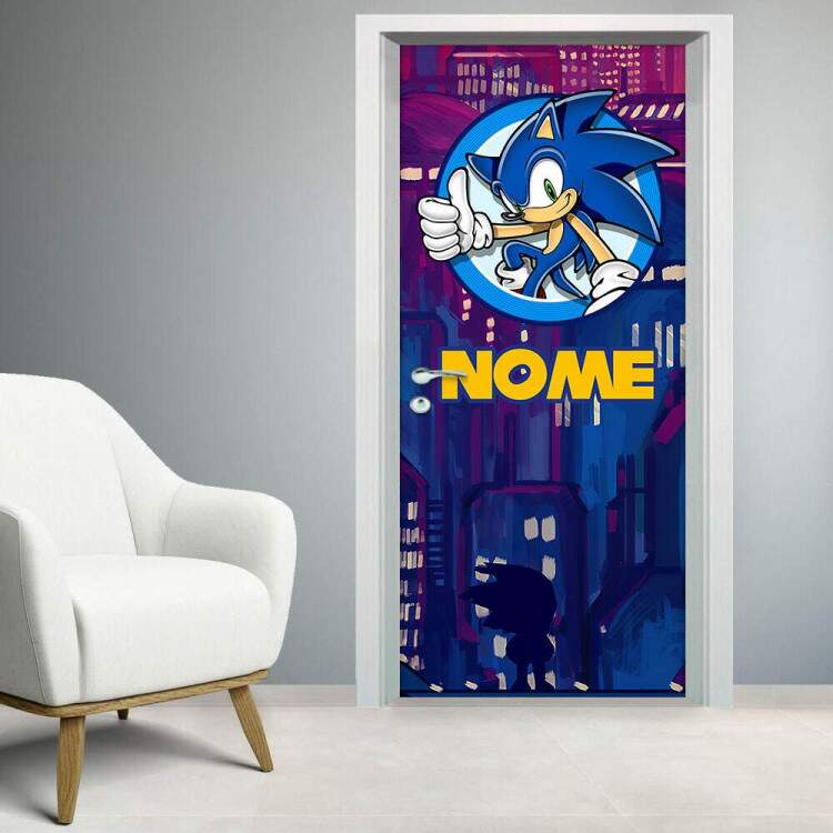 Adesivo para Porta Sonic com Nome Mod 02