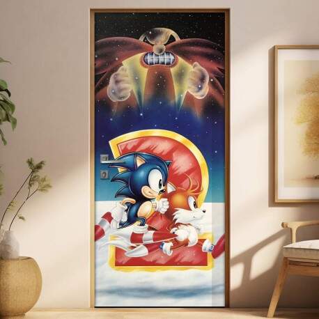 Adesivo para Porta Desenho Sonic 2