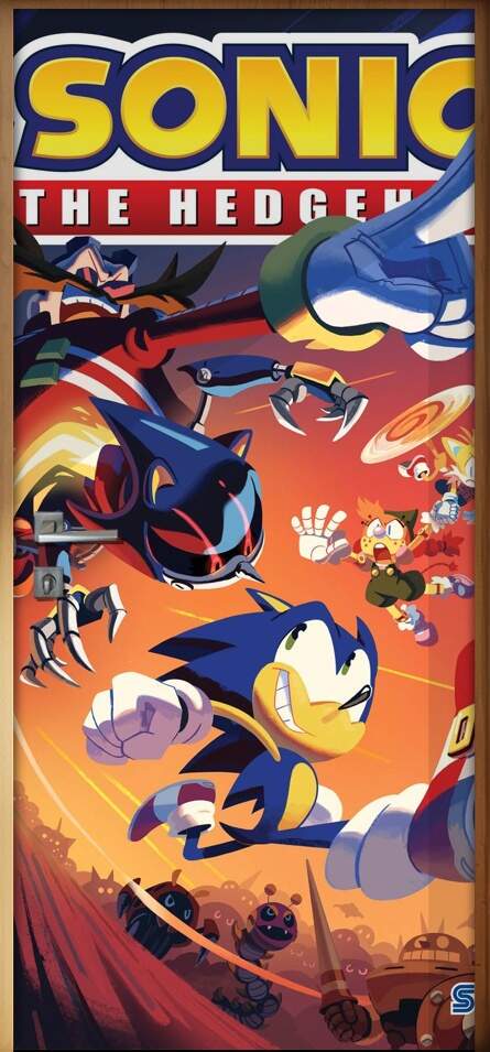 Adesivo para Porta Desenho Sonic e Viles