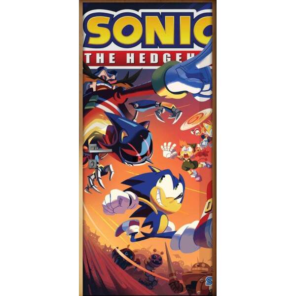 Adesivo para Porta Desenho Sonic e Viles