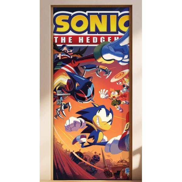 Adesivo para Porta Desenho Sonic e Viles