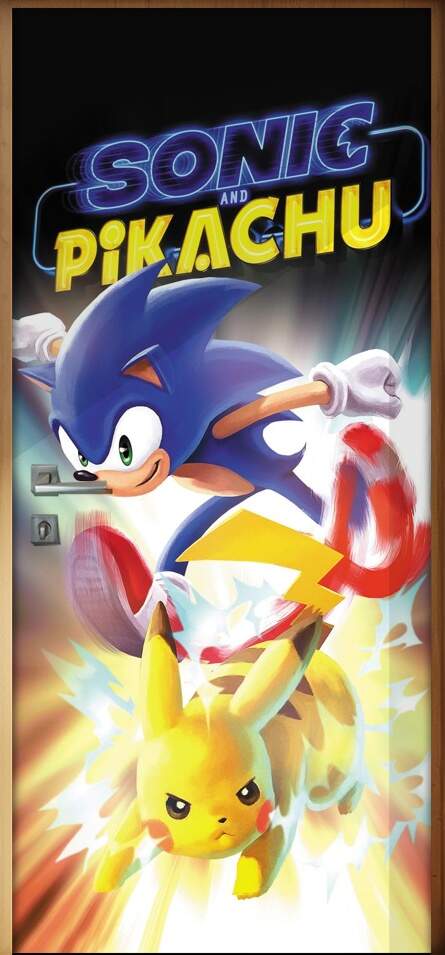 Adesivo para Porta Sonic e Pikachu