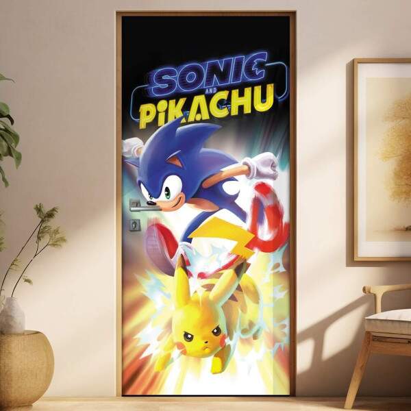 Adesivo para Porta Sonic e Pikachu