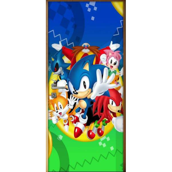 Adesivo para Porta Sonic Todos os Personagens