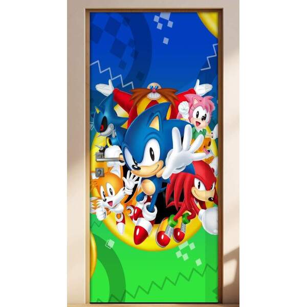 Adesivo para Porta Sonic Todos os Personagens
