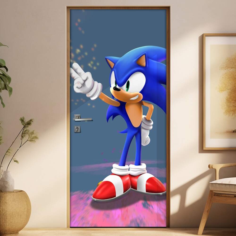 Adesivo para Porta Desenho Sonic