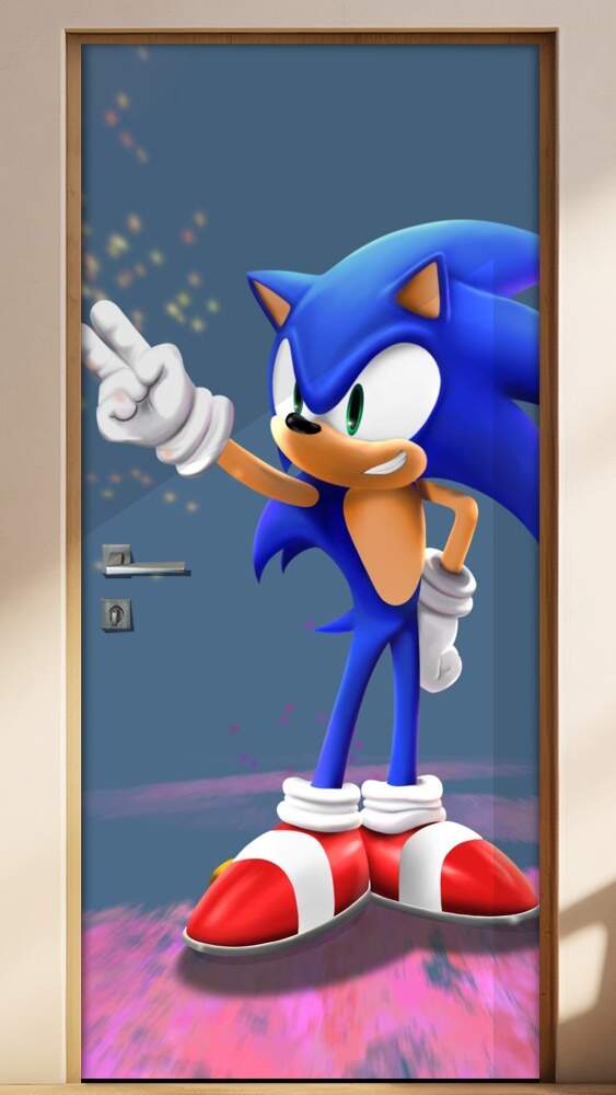 Adesivo para Porta Desenho Sonic