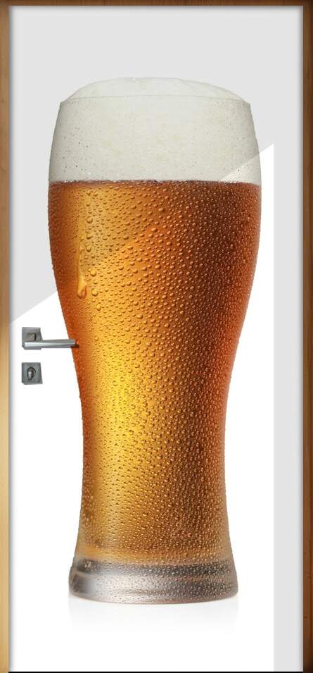 Adesivo Para Porta Cozinha Copo De Cerveja